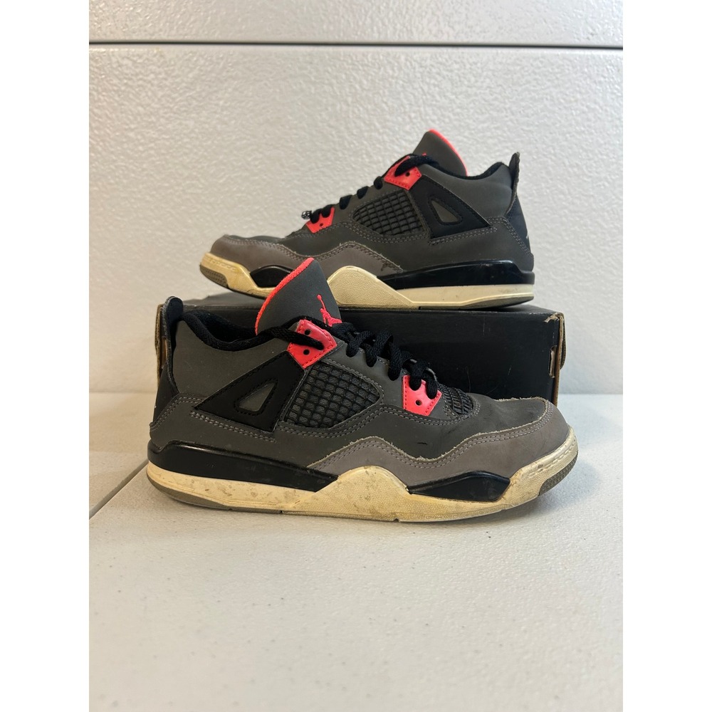 Jordan 4 Retro PS Infrared Dark Grey Black Kids Size 3Y #2522